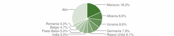 Grafico cittadinanza stranieri - Travedona-Monate 2010