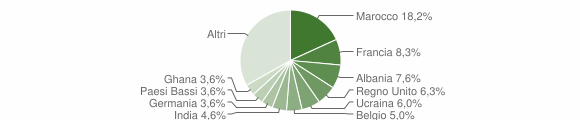 Grafico cittadinanza stranieri - Travedona-Monate 2013