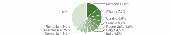 Grafico cittadinanza stranieri - Travedona-Monate 2014