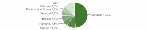 Grafico cittadinanza stranieri - Ardenno 2005