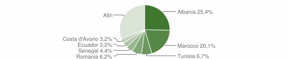 Grafico cittadinanza stranieri - Rescaldina 2007