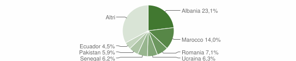 Grafico cittadinanza stranieri - Rescaldina 2012