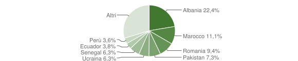 Grafico cittadinanza stranieri - Rescaldina 2014