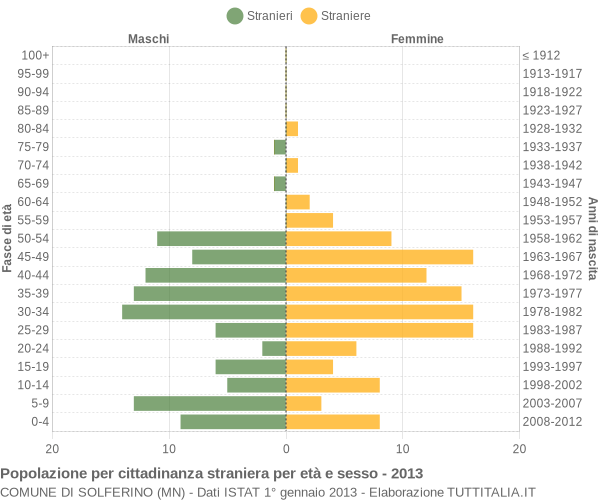 Grafico cittadini stranieri - Solferino 2013