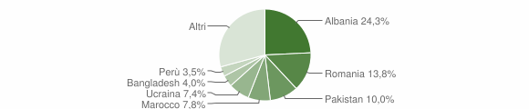 Grafico cittadinanza stranieri - Seveso 2011