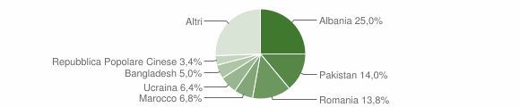 Grafico cittadinanza stranieri - Seveso 2014