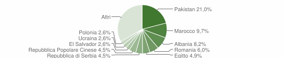 Grafico cittadinanza stranieri - Besnate 2011