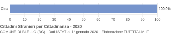 Grafico cittadinanza stranieri - Blello 2020