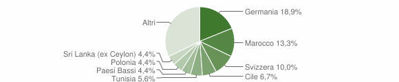 Grafico cittadinanza stranieri - Brezzo di Bedero 2014