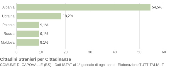 Grafico cittadinanza stranieri - Capovalle 2013