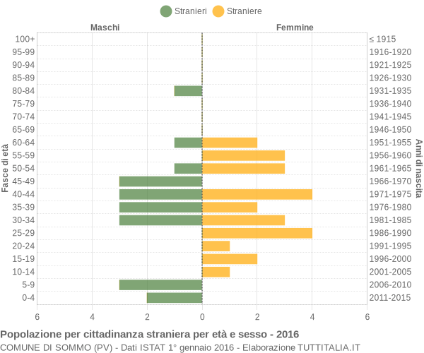Grafico cittadini stranieri - Sommo 2016