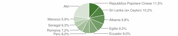 Grafico cittadinanza stranieri - Baranzate 2011