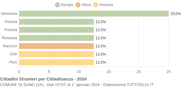 Grafico cittadinanza stranieri - Duno 2024