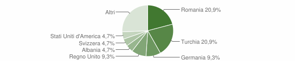 Grafico cittadinanza stranieri - Plesio 2011