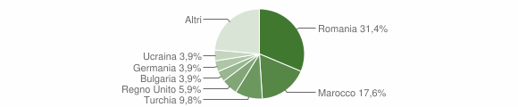 Grafico cittadinanza stranieri - Plesio 2015