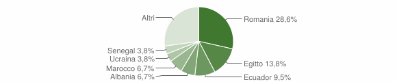 Grafico cittadinanza stranieri - Tribiano 2013