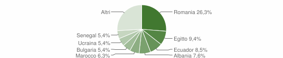 Grafico cittadinanza stranieri - Tribiano 2014
