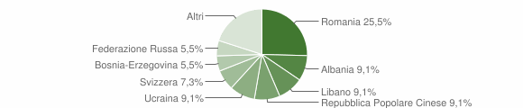 Grafico cittadinanza stranieri - Cagno 2010