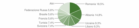 Grafico cittadinanza stranieri - Cagno 2012