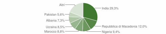 Grafico cittadinanza stranieri - Acquanegra sul Chiese 2011