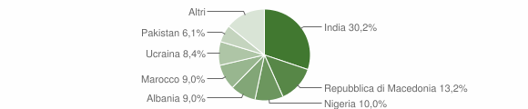 Grafico cittadinanza stranieri - Acquanegra sul Chiese 2012
