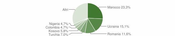 Grafico cittadinanza stranieri - Chiuro 2012