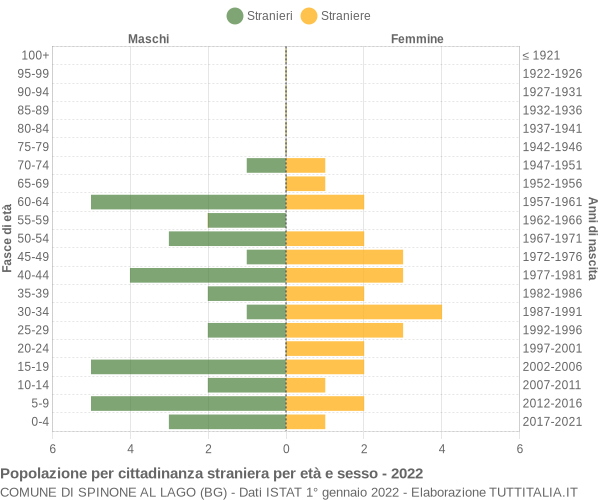 Grafico cittadini stranieri - Spinone al Lago 2022