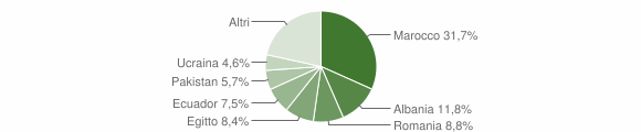 Grafico cittadinanza stranieri - Turate 2012