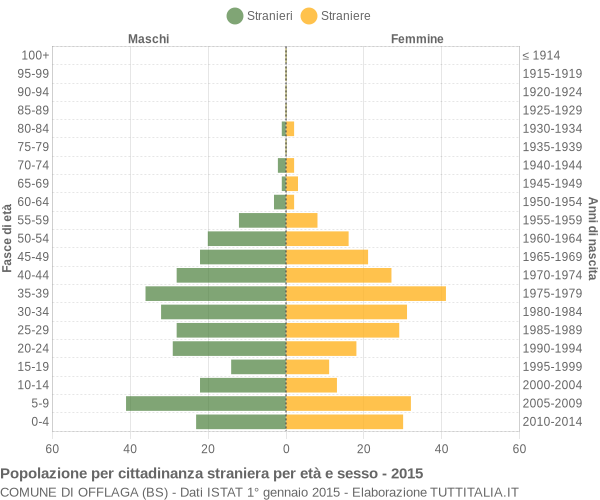 Grafico cittadini stranieri - Offlaga 2015