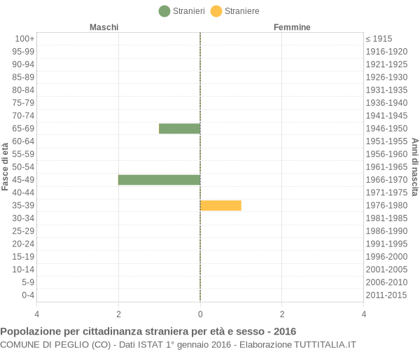 Grafico cittadini stranieri - Peglio 2016