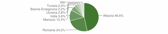 Grafico cittadinanza stranieri - Carbonara di Po 2014