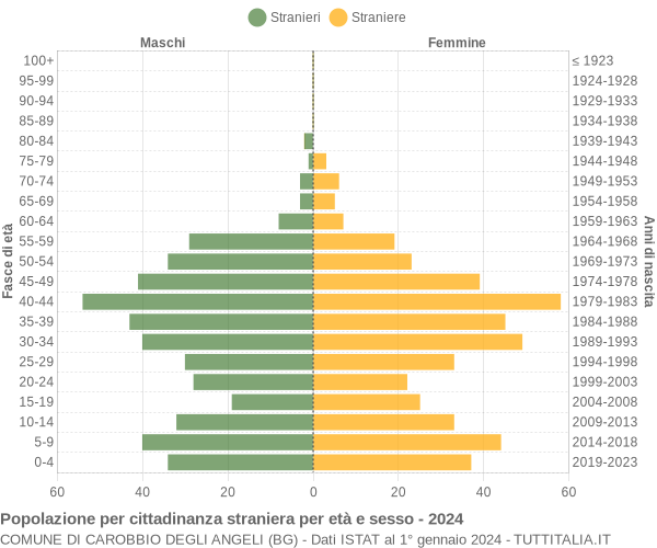 Grafico cittadini stranieri - Carobbio degli Angeli 2024