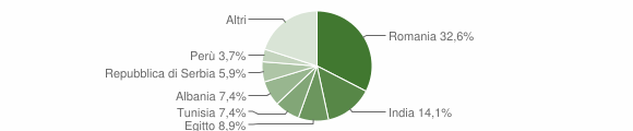 Grafico cittadinanza stranieri - Chieve 2012