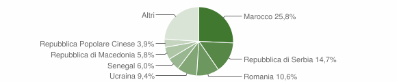 Grafico cittadinanza stranieri - Clusone 2015