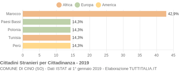 Grafico cittadinanza stranieri - Cino 2019