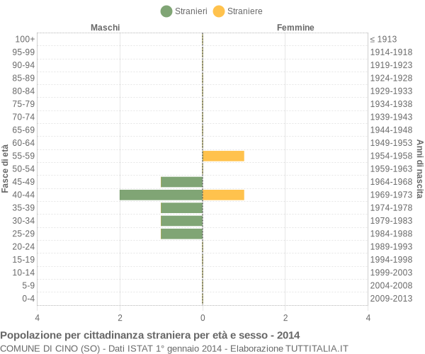 Grafico cittadini stranieri - Cino 2014