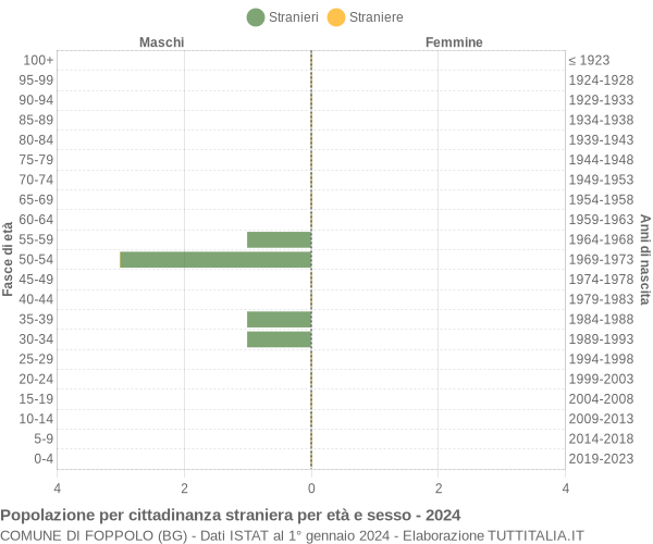 Grafico cittadini stranieri - Foppolo 2024