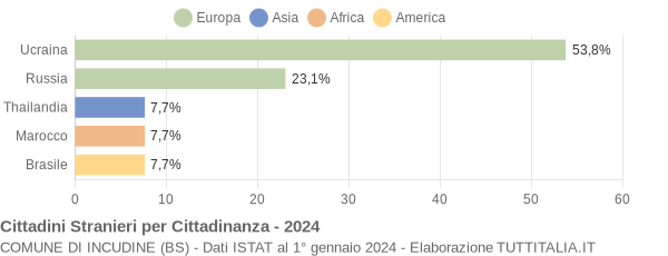 Grafico cittadinanza stranieri - Incudine 2024