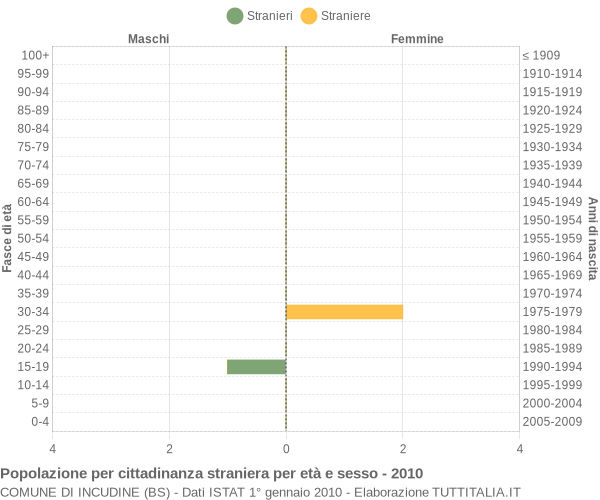 Grafico cittadini stranieri - Incudine 2010