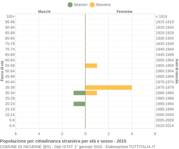 Grafico cittadini stranieri - Incudine 2015