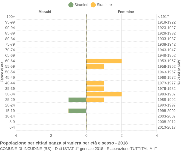 Grafico cittadini stranieri - Incudine 2018