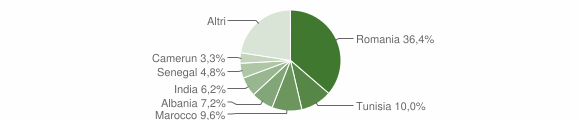 Grafico cittadinanza stranieri - Secugnago 2010