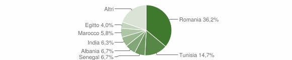 Grafico cittadinanza stranieri - Secugnago 2014