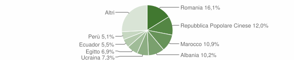 Grafico cittadinanza stranieri - Casarile 2012