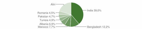 Grafico cittadinanza stranieri - Pegognaga 2011