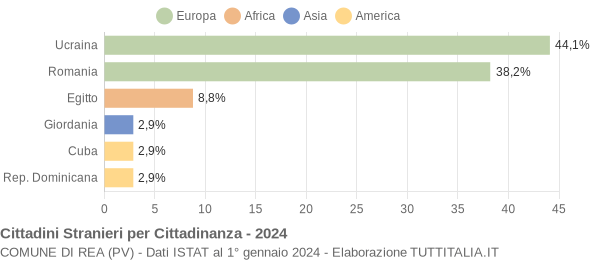 Grafico cittadinanza stranieri - Rea 2024