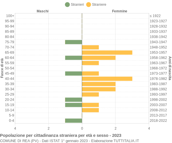 Grafico cittadini stranieri - Rea 2023