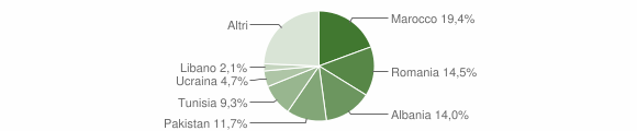 Grafico cittadinanza stranieri - Bregnano 2011
