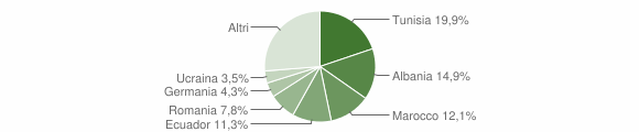 Grafico cittadinanza stranieri - Daverio 2012