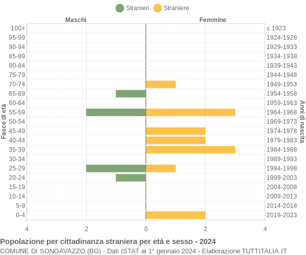 Grafico cittadini stranieri - Songavazzo 2024